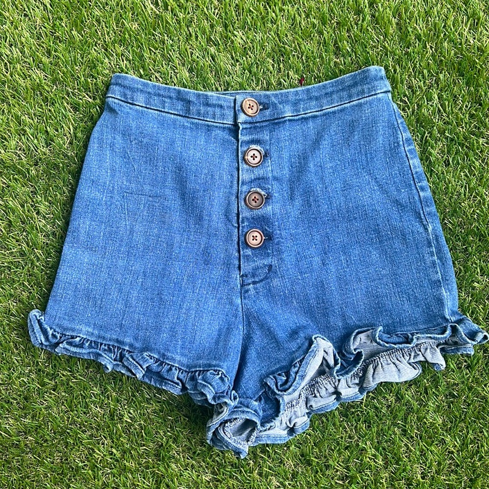 CAPULET HIGH WAISTED JEAN SHORTS